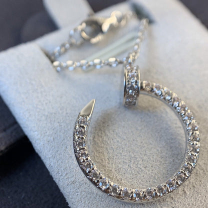 [Regalia jewelry]JUSTE NECKLACE SILVER DIAMONDS