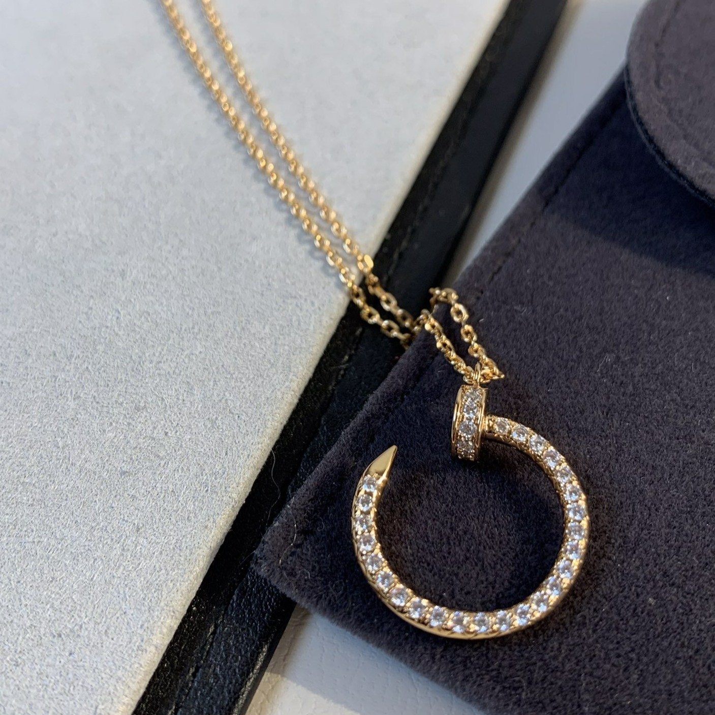 [Regalia jewelry]JUSTE NECKLACE PINK GOLD DIAMONDS