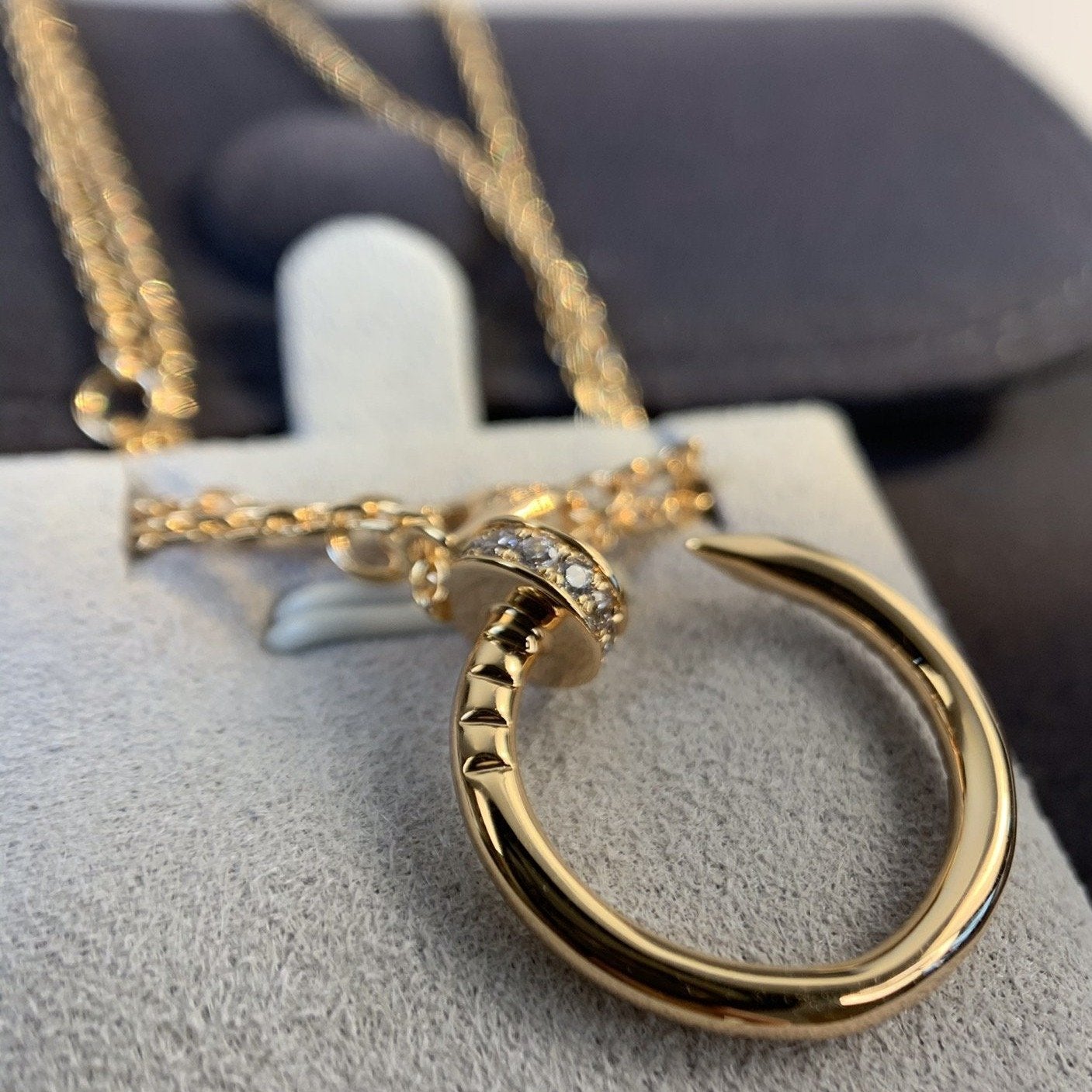 [Regalia jewelry]JUSTE NECKLACE PINK GOLD DIAMONDS