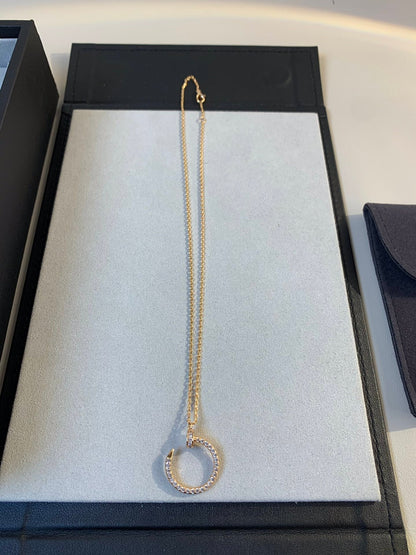 [Regalia jewelry]JUSTE NECKLACE PINK GOLD DIAMONDS