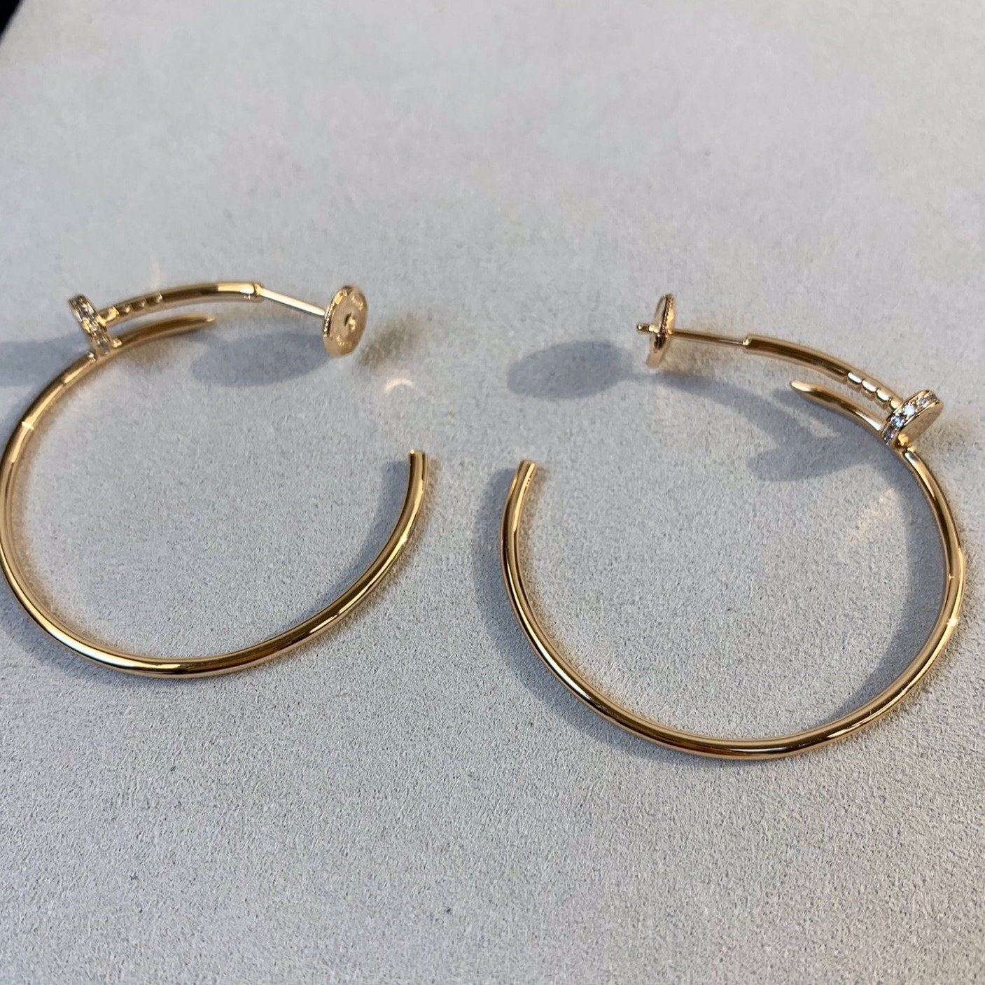 [Regalia jewelry]JUSTE EARRINGS GOLD DIAMONDS 1.8MM
