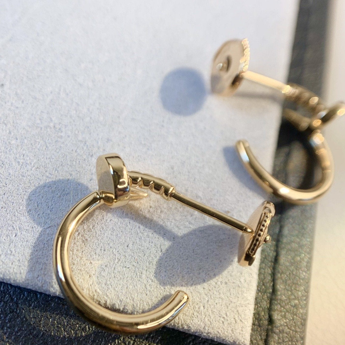 [Joyas Regalia]PENDIENTES JUSTE ORO ROSA 