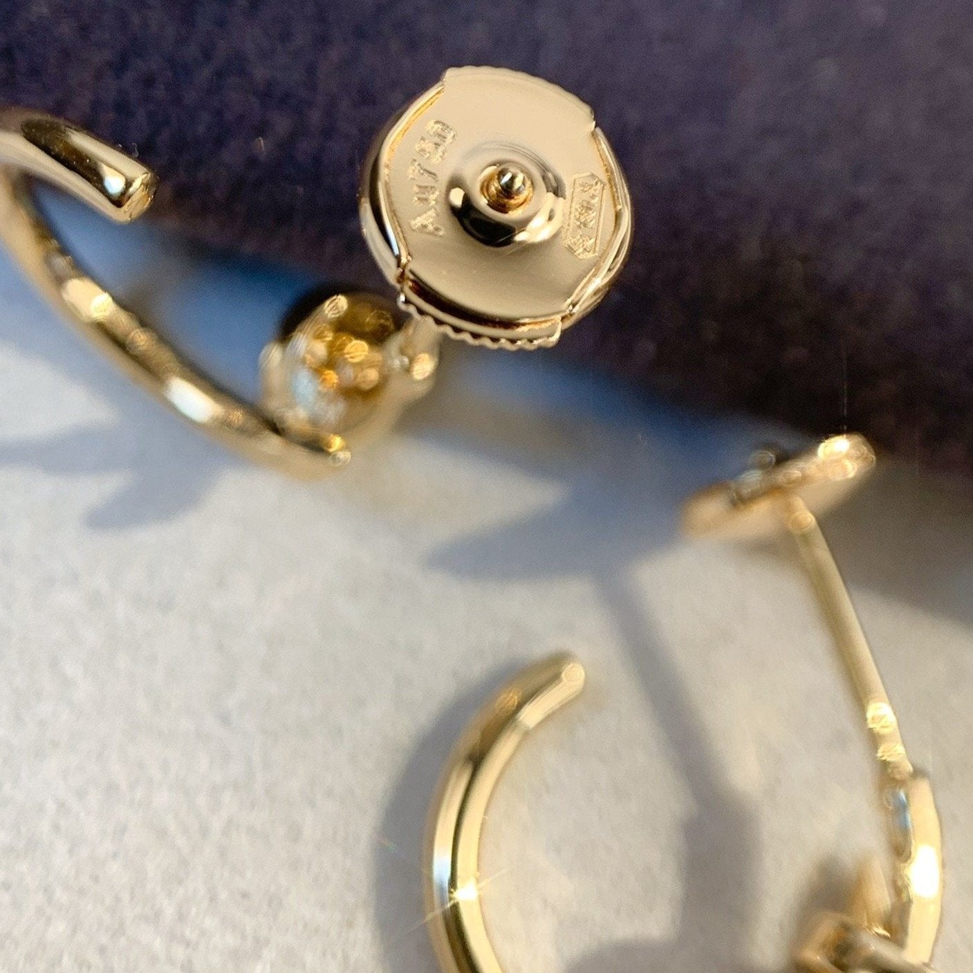 [Joyas Regalia]PENDIENTES JUSTE ORO ROSA 