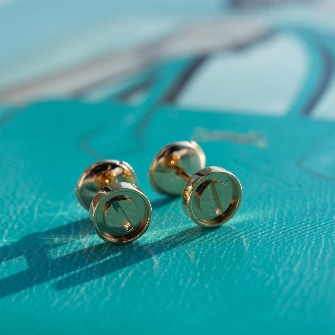 [Joyas Regalia]PENDIENTES LOVE ORO ROSA 10MM