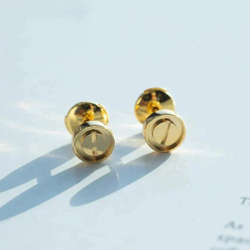 [Bijoux Regalia] BOUCLES D'OREILLES LOVE OR 10MM