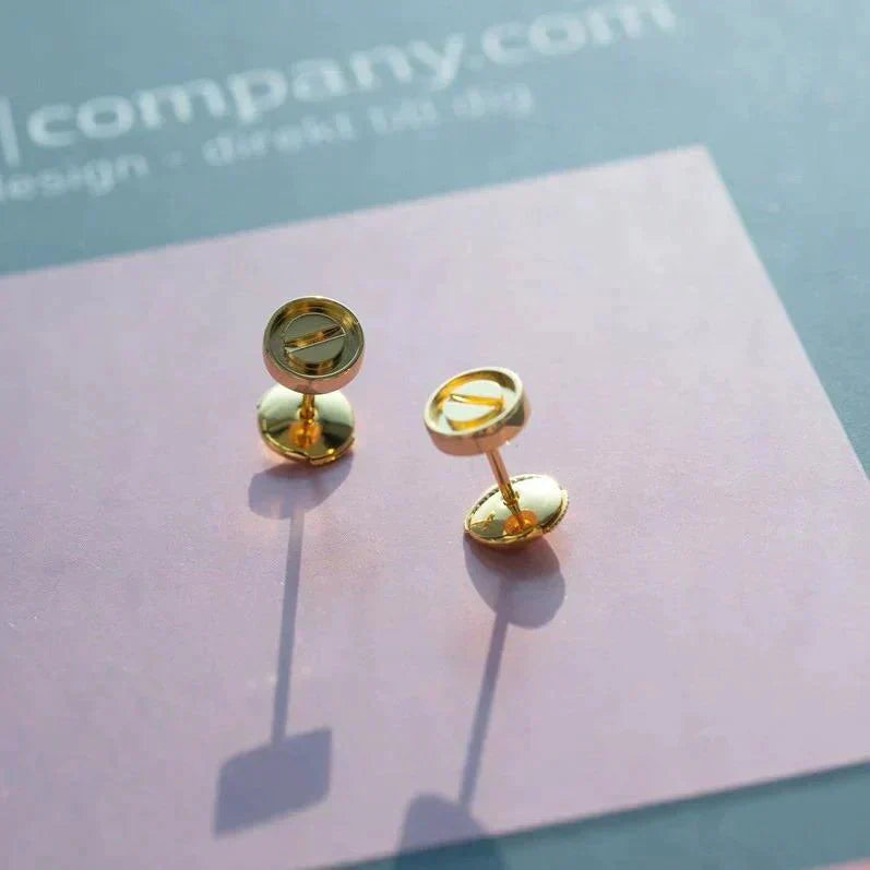 [Bijoux Regalia] BOUCLES D'OREILLES LOVE OR 10MM