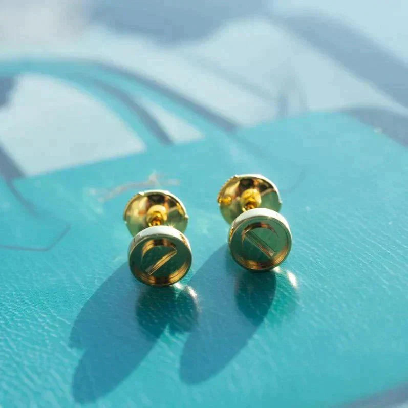 [Bijoux Regalia] BOUCLES D'OREILLES LOVE OR 10MM