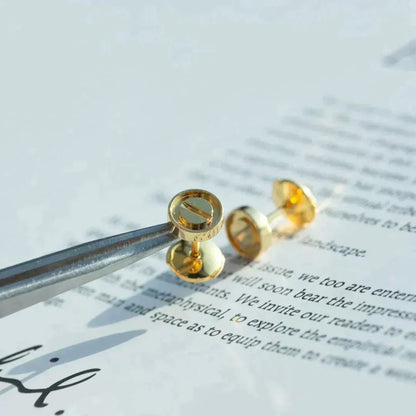 [Bijoux Regalia] BOUCLES D'OREILLES LOVE OR 10MM