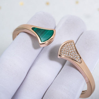 [Joyas Regalia]PULSE DREAM ABIERTA MALAQUITA ORO ROSA
