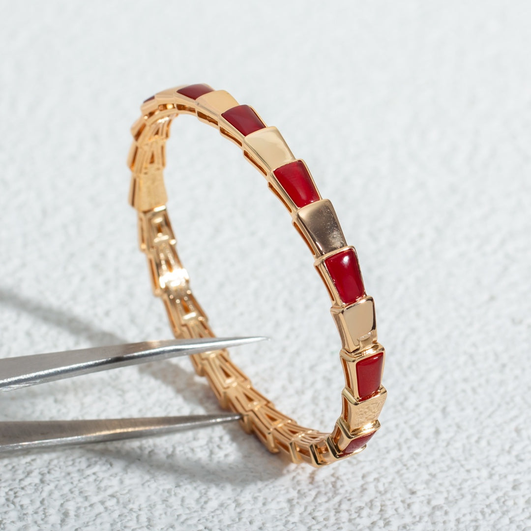 [Joyas Regalia]PULSE SERPENTI ORO ROSA RUBELITA