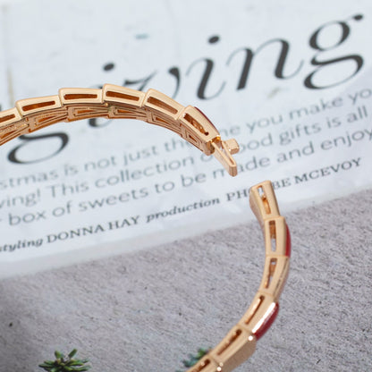 [Joyas Regalia]PULSE SERPENTI ORO ROSA RUBELITA