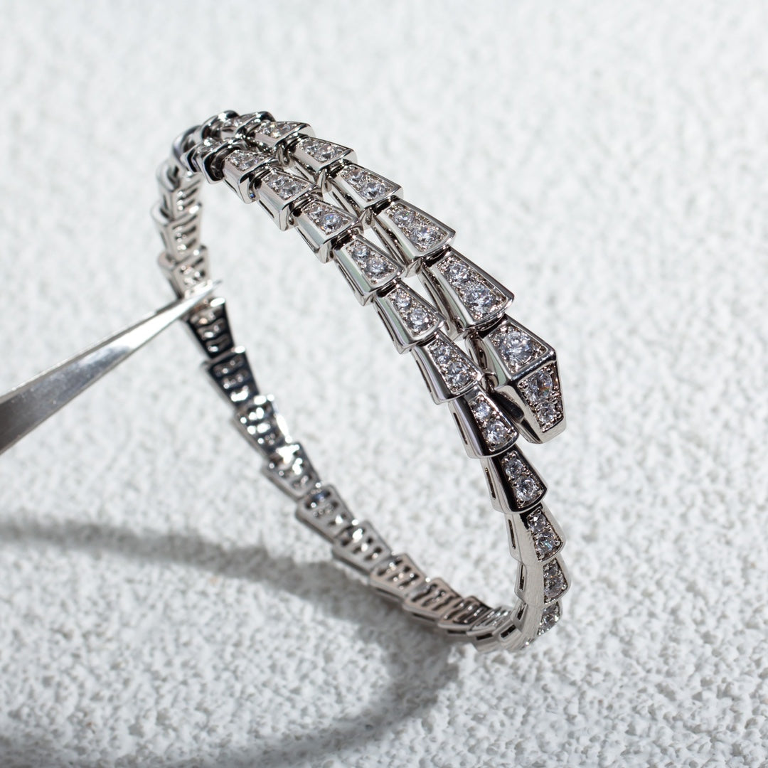 [Regalia jewelry]SERPENTI BRACELET 6MM SILVER DIAMOND