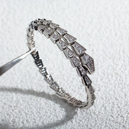 [Regalia jewelry]SERPENTI BRACELET 6MM SILVER DIAMOND