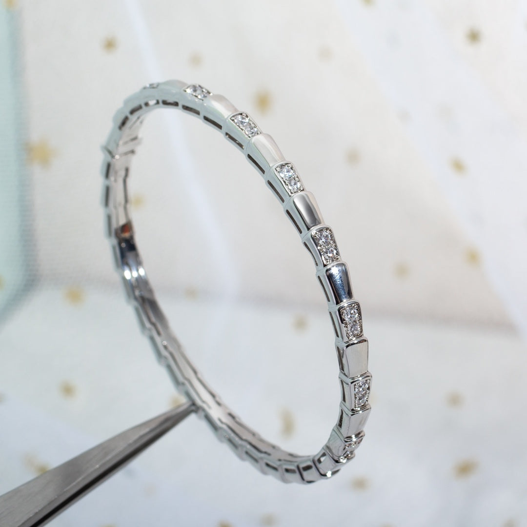 [Joyas Regalia]Pulsera Serpenti Plata Diamante