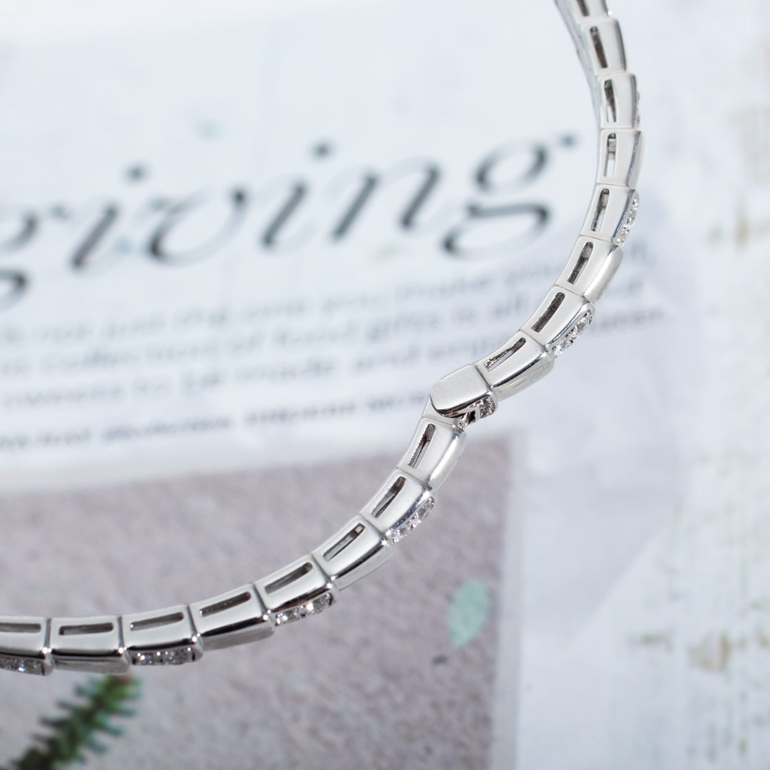 [Joyas Regalia]Pulsera Serpenti Plata Diamante