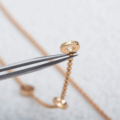 [Regalia jewelry]PARENTESI NECKLACE PINK GOLD