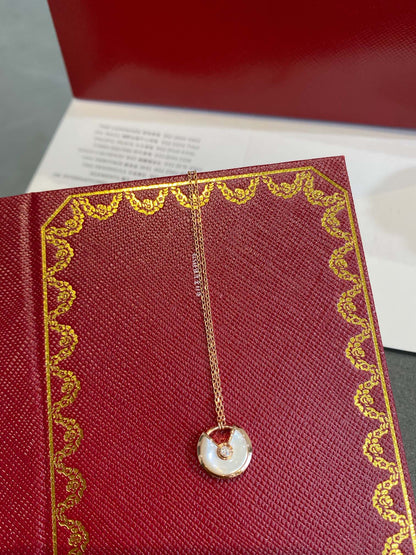 [Regalia jewelry]AMULETTE ROSE GOLD MOP NECKLACE