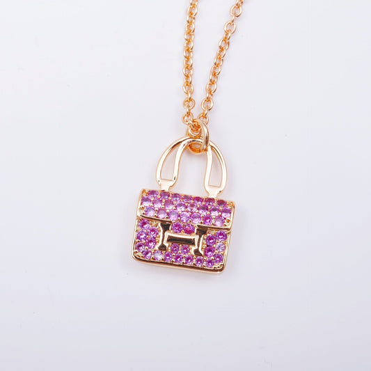 [Joyas Regalia] COLLAR CON PEDANTE DE DIAMANTES PÚRPURAS CONSTANCE