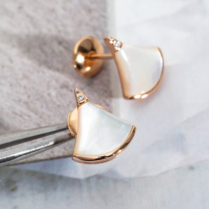 [Regalia jewelry]DIVAS DREAM EARRINGS PINK GOLD