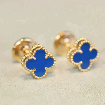 [Regalia jewelry]CLOVER MINI 9.5MM TURQUOISE EARRINGS