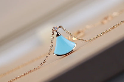 [Joyas Regalia]COLLAR DE ENSUEÑO TURQUESA ORO ROSA