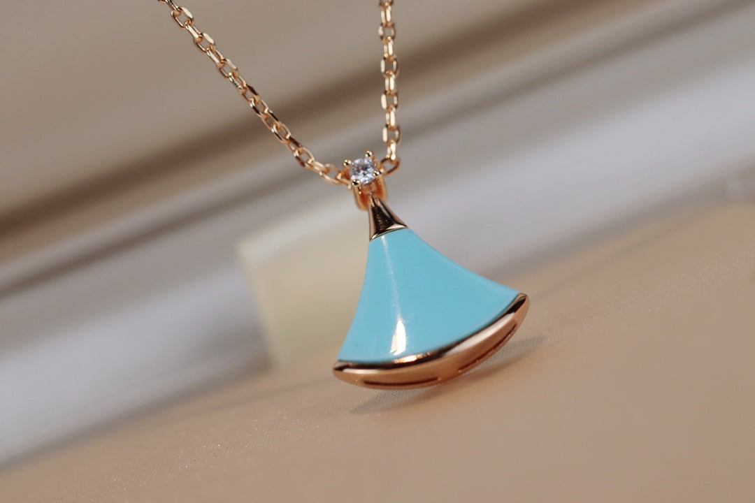 [Joyas Regalia]COLLAR DE ENSUEÑO TURQUESA ORO ROSA