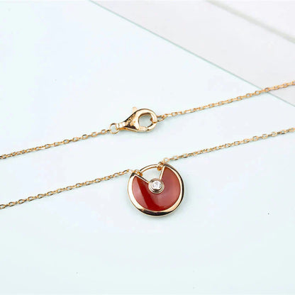 [Joyas Regalia] COLLAR DE ÓNIX Y CORNALINA DORADA AMULETTE