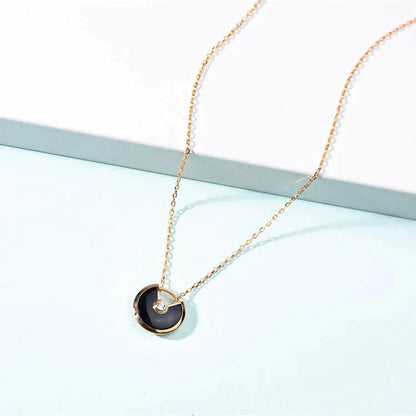 [Joyas Regalia] COLLAR DE ÓNIX Y CORNALINA DORADA AMULETTE