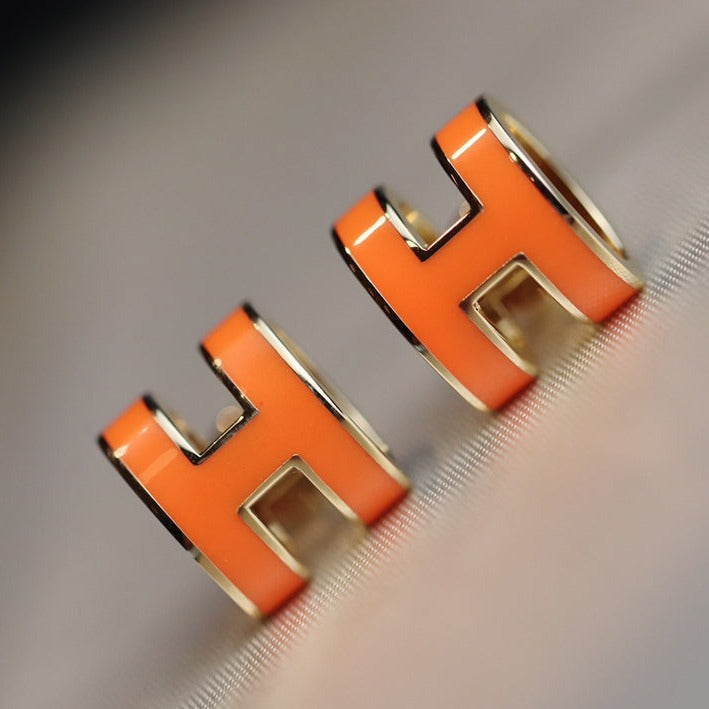 [Joyas Regalia]PENDIENTES MINI POP H NARANJA