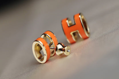 [Joyas Regalia]PENDIENTES MINI POP H NARANJA