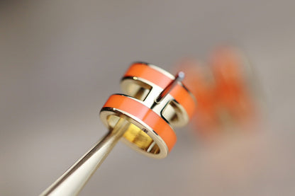 [Joyas Regalia]PENDIENTES MINI POP H NARANJA