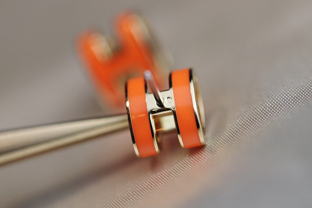 [Joyas Regalia]PENDIENTES MINI POP H NARANJA