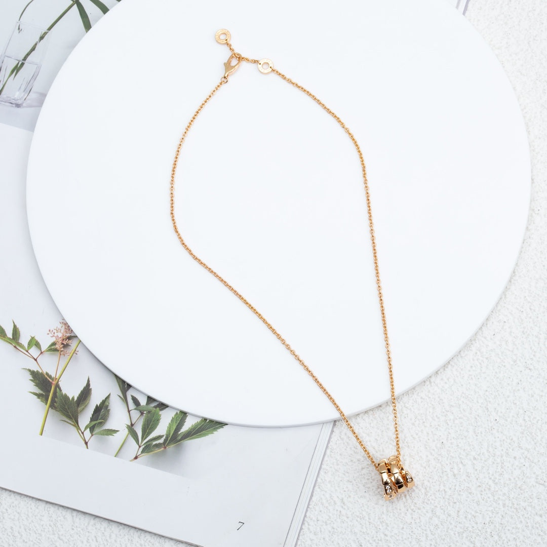 [Regalia jewelry]SERPENTI PINK GOLD NECKLACE DIAMOND