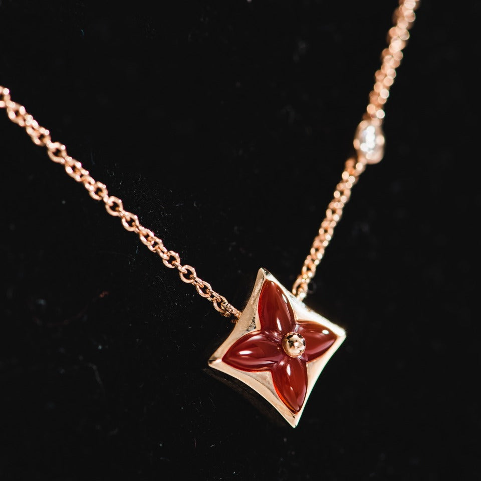 [Joyas Regalia]COLLAR ESTRELLA ORO ROSA 1 DIAMANTE