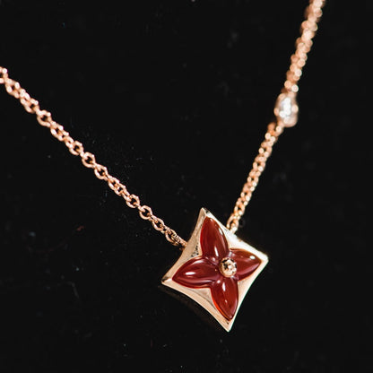 [Joyas Regalia]COLLAR ESTRELLA ORO ROSA 1 DIAMANTE