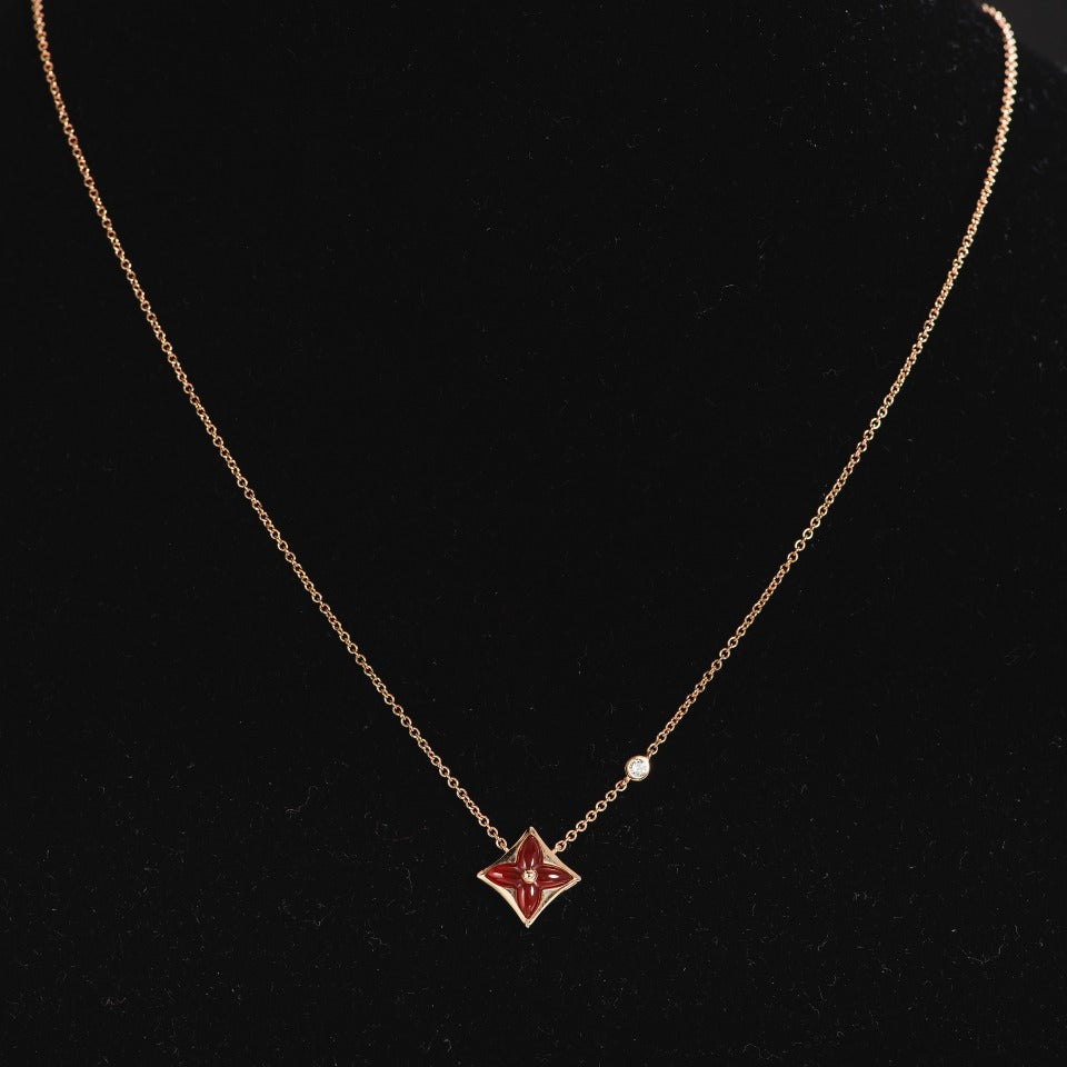[Joyas Regalia]COLLAR ESTRELLA ORO ROSA 1 DIAMANTE