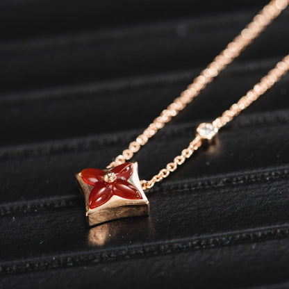[Joyas Regalia]COLLAR ESTRELLA ORO ROSA 1 DIAMANTE