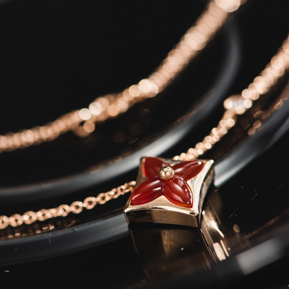 [Joyas Regalia]COLLAR ESTRELLA ORO ROSA 1 DIAMANTE