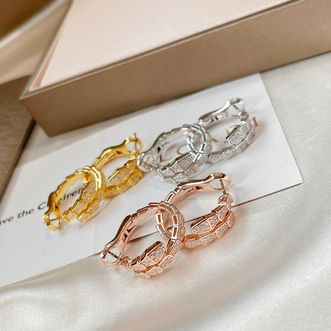 [Bijoux Regalia] BOUCLES D'OREILLES SERPENTI DIAMANT