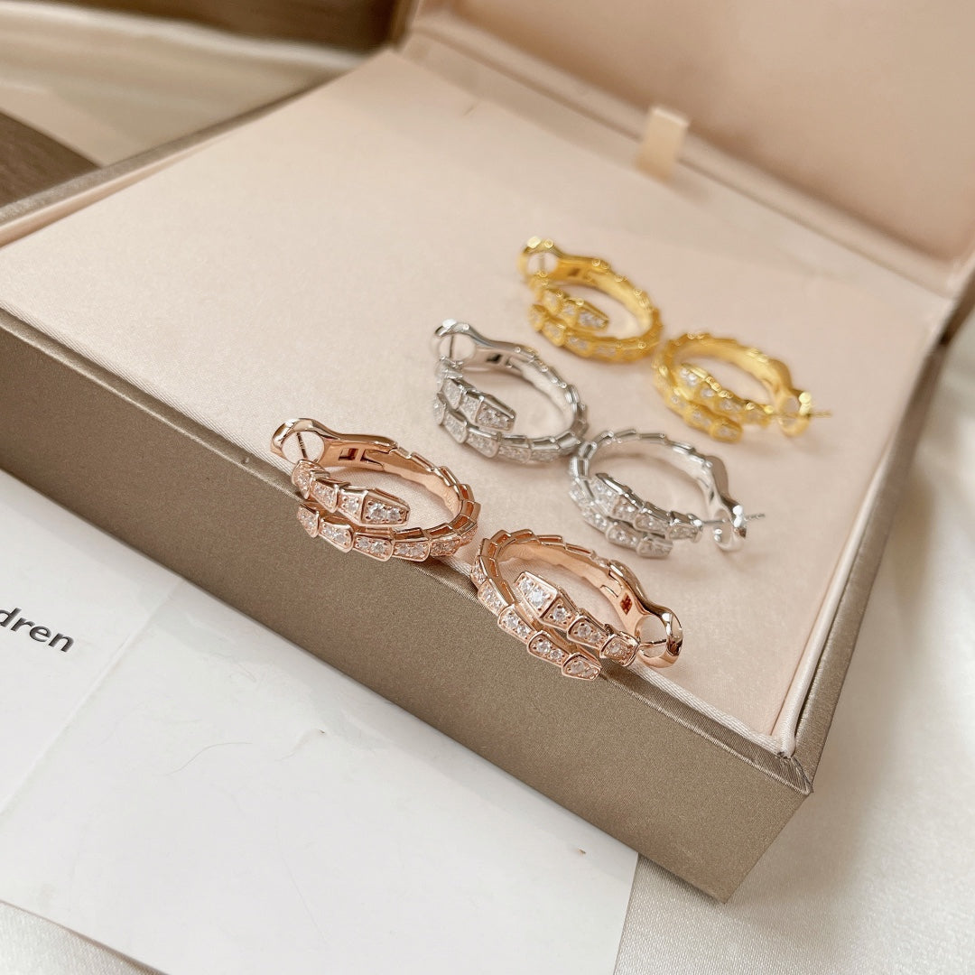 [Bijoux Regalia] BOUCLES D'OREILLES SERPENTI DIAMANT