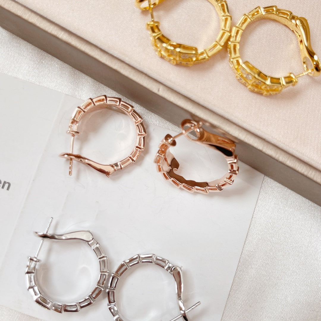 [Bijoux Regalia] BOUCLES D'OREILLES SERPENTI DIAMANT