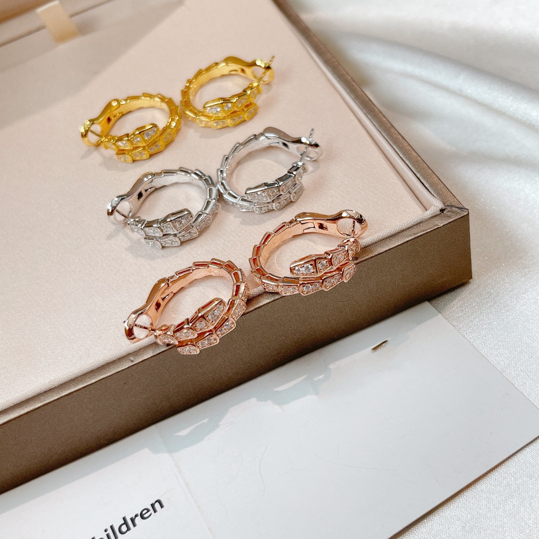 [Bijoux Regalia] BOUCLES D'OREILLES SERPENTI DIAMANT