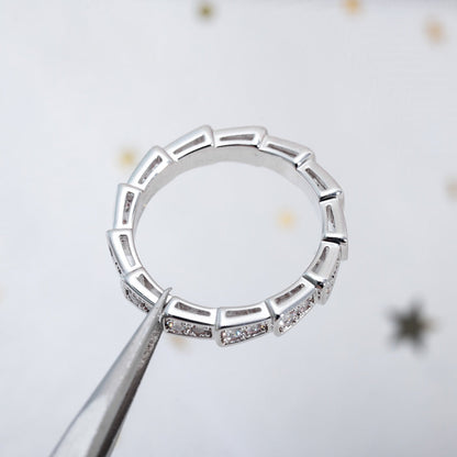 [Regalia jewelry]SERPENTI RING SILVER DIAMOND PAVED 3MM
