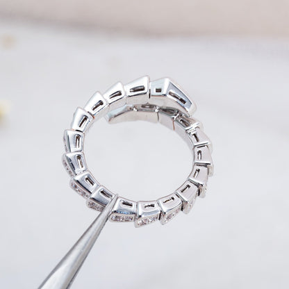 [Regalia jewelry]SERPENTI RING SILVER DIAMOND PAVED 4MM