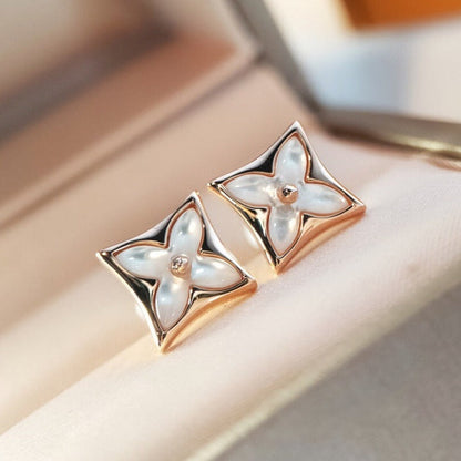 [Regalia jewelry]STAR MOP PINK GOLD EARRINGS