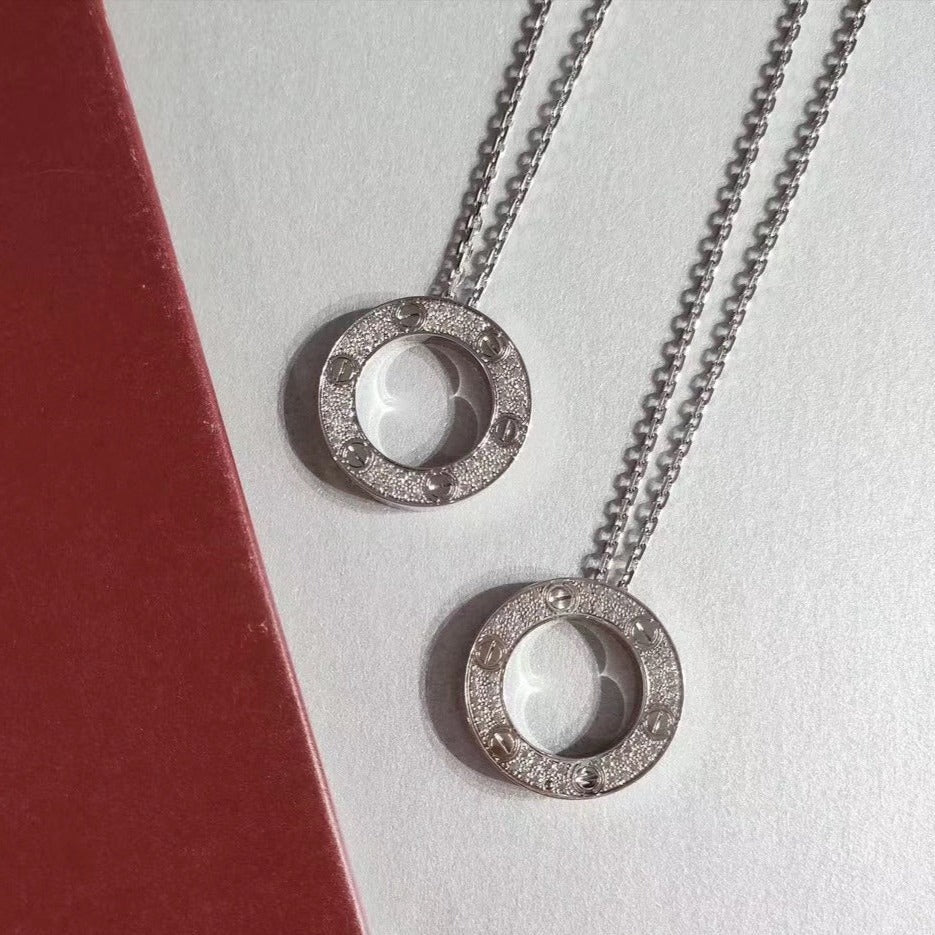 [Regalia jewelry]LOVE NECKLACE ADJUSTABLE SILVER