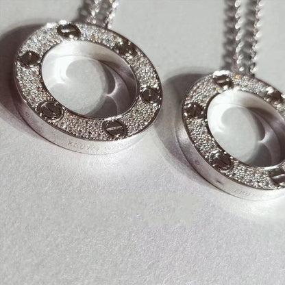 [Regalia jewelry]LOVE NECKLACE ADJUSTABLE SILVER