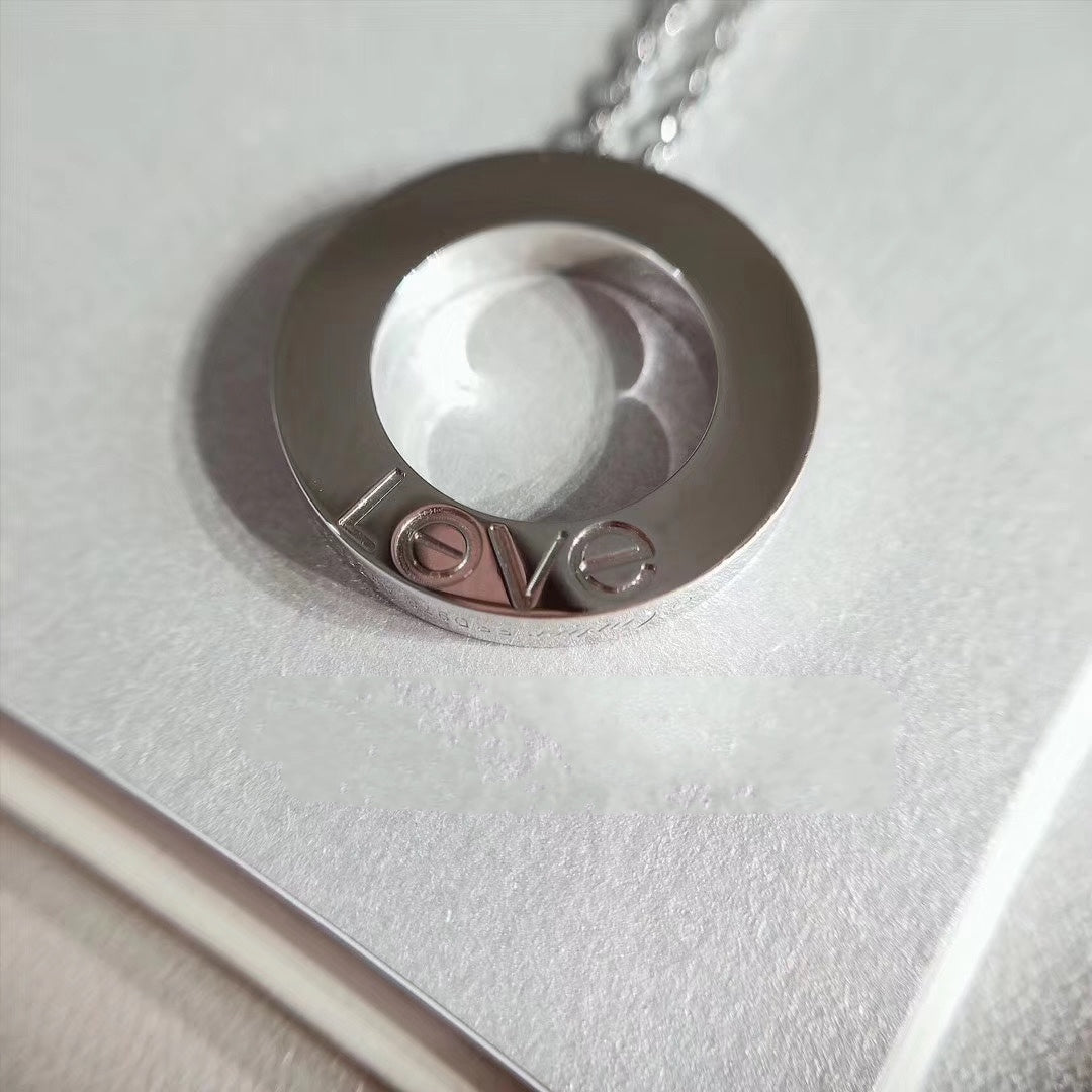 [Regalia jewelry]LOVE NECKLACE ADJUSTABLE SILVER