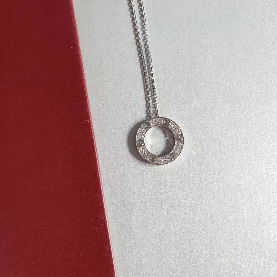 [Regalia jewelry]LOVE NECKLACE ADJUSTABLE SILVER