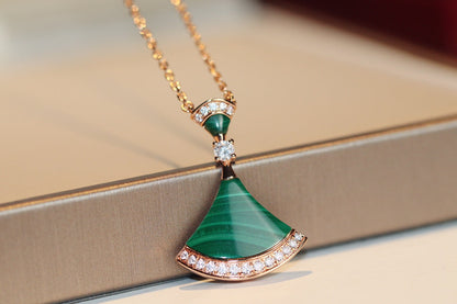 [Joyas Regalia] COLLAR DE ENSUEÑO MALAQUITA DIAMANTE